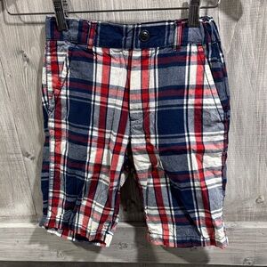 Plaid Boy’s Shorts - Red, White, and Blue. J1
